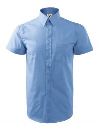 Preiswertes Kurzarm Hemd in Blau